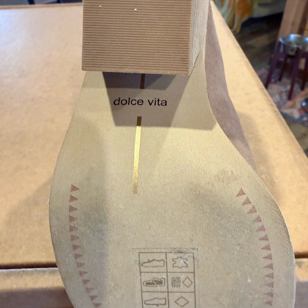 Dolce Vita Taupe Suede Mule Heel - Picture 5 of 7